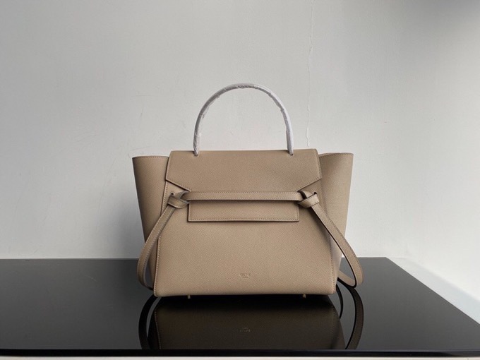 CELINE NANO BELT BAG IN GRAINED CALFSKINLIGHT TAUPE