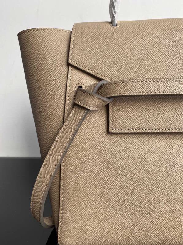CELINE NANO BELT BAG IN GRAINED CALFSKINLIGHT TAUPE