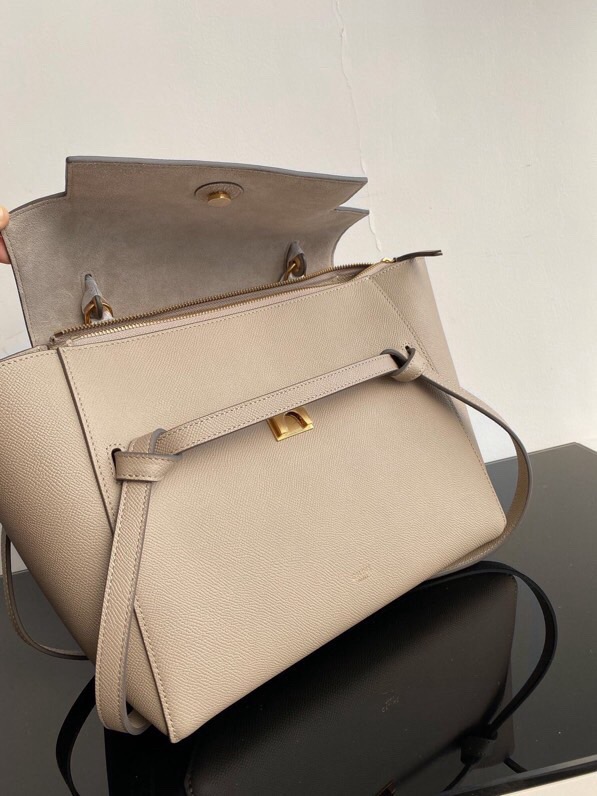 CELINE NANO BELT BAG IN GRAINED CALFSKINLIGHT TAUPE