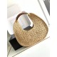  CELINE CELINE CLASSIC PANIER HOBO BAG IN RAFFIA AND CALFSKIN NATURAL / TAN