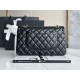 CHANEL  CLASSIC HANDBAG Lambskin & Gold-Tone Metal Black