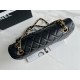 CHANEL  CLASSIC HANDBAG Lambskin & Gold-Tone Metal Black