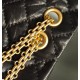 CHANEL  MINI 2.55 HANDBAG Glittered Aged Calfskin Gold-Tone Metal  black