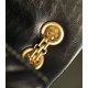 CHANEL  MINI 2.55 HANDBAG Glittered Aged Calfskin Gold-Tone Metal  black