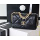 CHANEL 19 HANDBAG Shiny Lambskin, Gold-Tone black