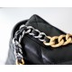 CHANEL 19 HANDBAG Shiny Lambskin, Gold-Tone black