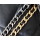 CHANEL 19 HANDBAG Shiny Lambskin, Gold-Tone black