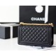 CHANEL HANDBAG LE BOY  Calfskin & Ruthenium-Finish Metal Black ( 4 colors)