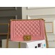 CHANEL HANDBAG LE BOY  Calfskin & Ruthenium-Finish Metal Black ( 4 colors)