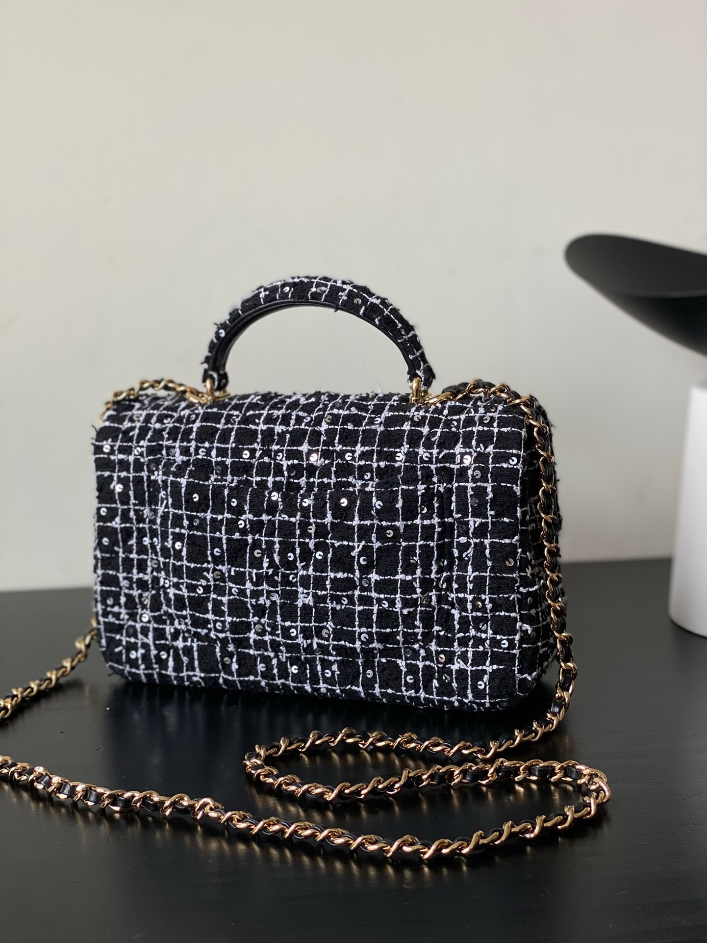 CHANEL MINI FLAP BAG WITH TOP HANDLE