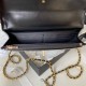 CHANEL CLUTCH WITH CHAIN Lambskin & Gold-Tone Metal Black