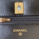 CHANEL CLUTCH WITH CHAIN Lambskin & Gold-Tone Metal Black