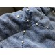 CHANEL 22 SMALL HANDBAG Washed Denim & Silver-Tone Metal Blue