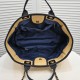 CHANEL Straw Raffia Calfskin Chain Medium Deauville Tote Beige Black