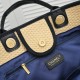 CHANEL Straw Raffia Calfskin Chain Medium Deauville Tote Beige Black