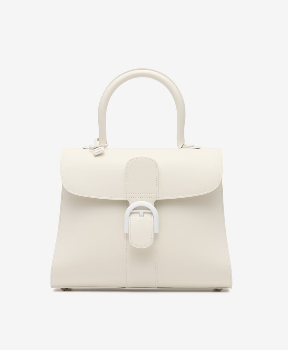 Delvaux  Brillant MM in Box Calf in  white 