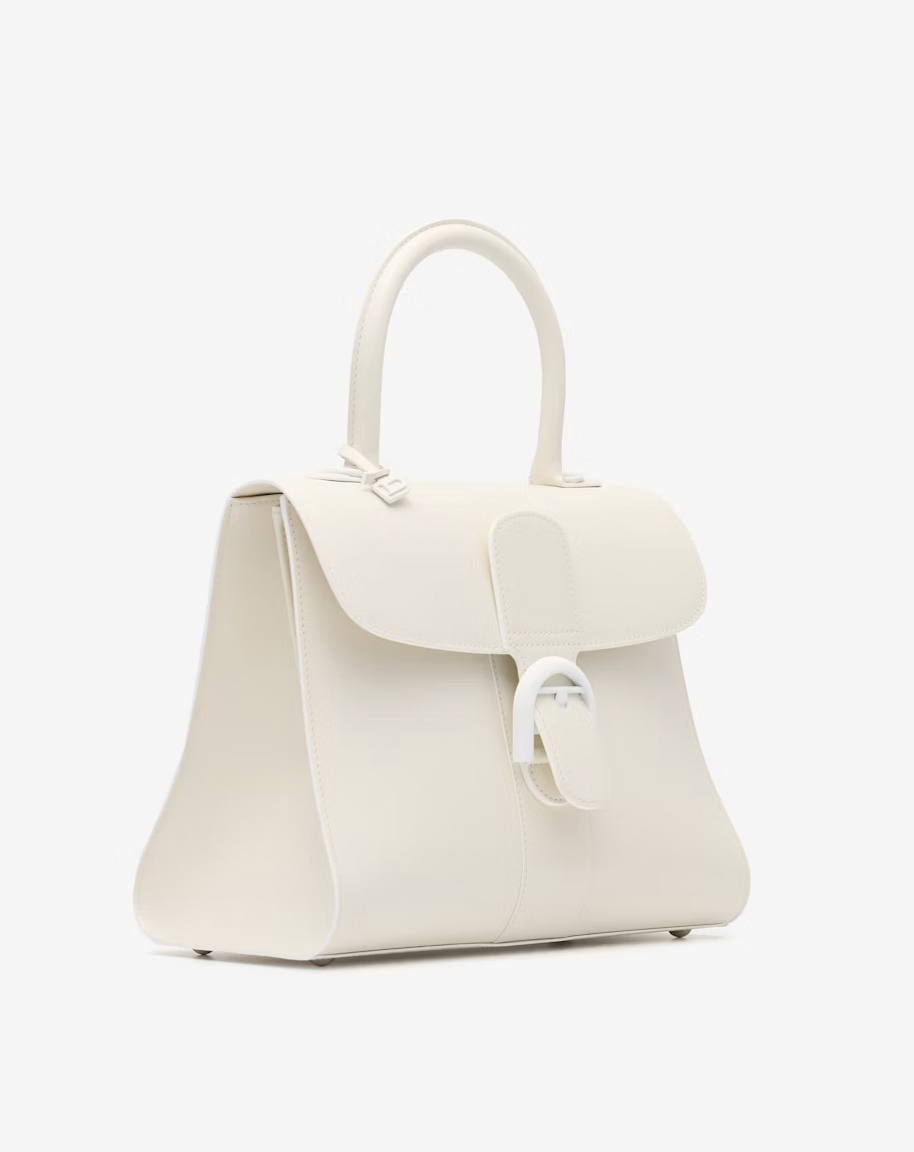 Delvaux  Brillant MM in Box Calf in  white 