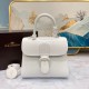 Delvaux  Brillant MM in Box Calf in  white 