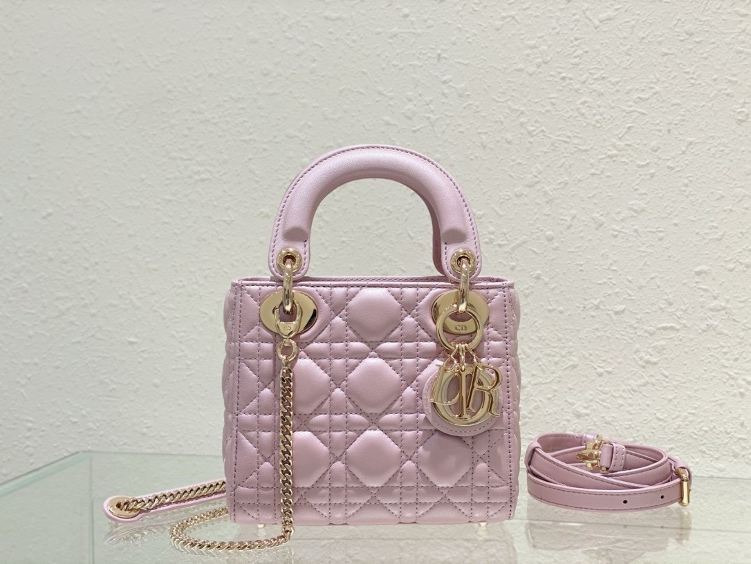 Dior Mini Lady Dior Bag  Cannage Lambskin ( 4 colors)