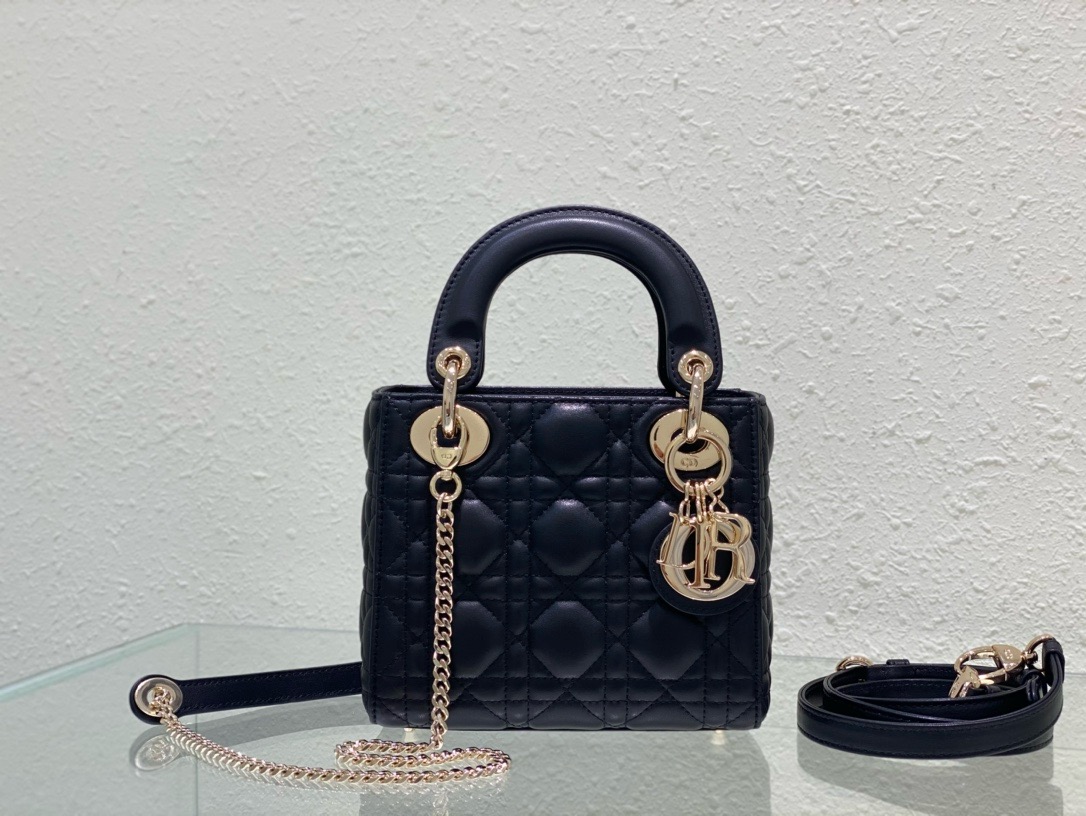 Dior Mini Lady Dior Bag  Cannage Lambskin ( 4 colors)