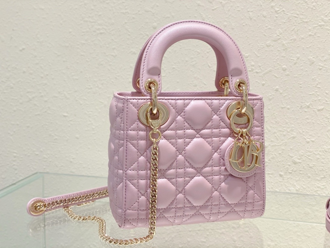 Dior Mini Lady Dior Bag  Cannage Lambskin ( 4 colors)