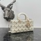 DIOR Medium Lady D-Joy Bag  Latte Cannage Lambskin with Gold-Finish Sun Studs (2 colors) 