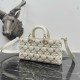DIOR Medium Lady D-Joy Bag  Latte Cannage Lambskin with Gold-Finish Sun Studs (2 colors) 