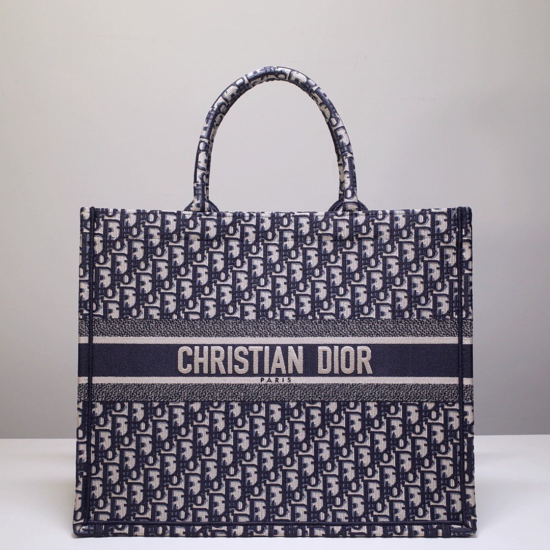 DIOR Canvas Embroidered Large Dioriviera Toile De Jouy Book Tote Beige (4 colors)
