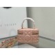 Dior Caro Mini Vanity CasePowder Pink Macrocannage Lambskin  ( 3 colors)