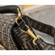Fendi  Baguette Brown FF jacquard fabric bag