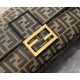 Fendi  Baguette Brown FF jacquard fabric bag