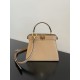 Fendi  Peekaboo ISeeU Petite Beige padded nappa leather bag（4 colors）