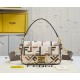 Fendi  Baguette Multicolor canvas bag with FF embroidery（4 colors）