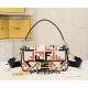 Fendi  Baguette Multicolor canvas bag with FF embroidery（4 colors）