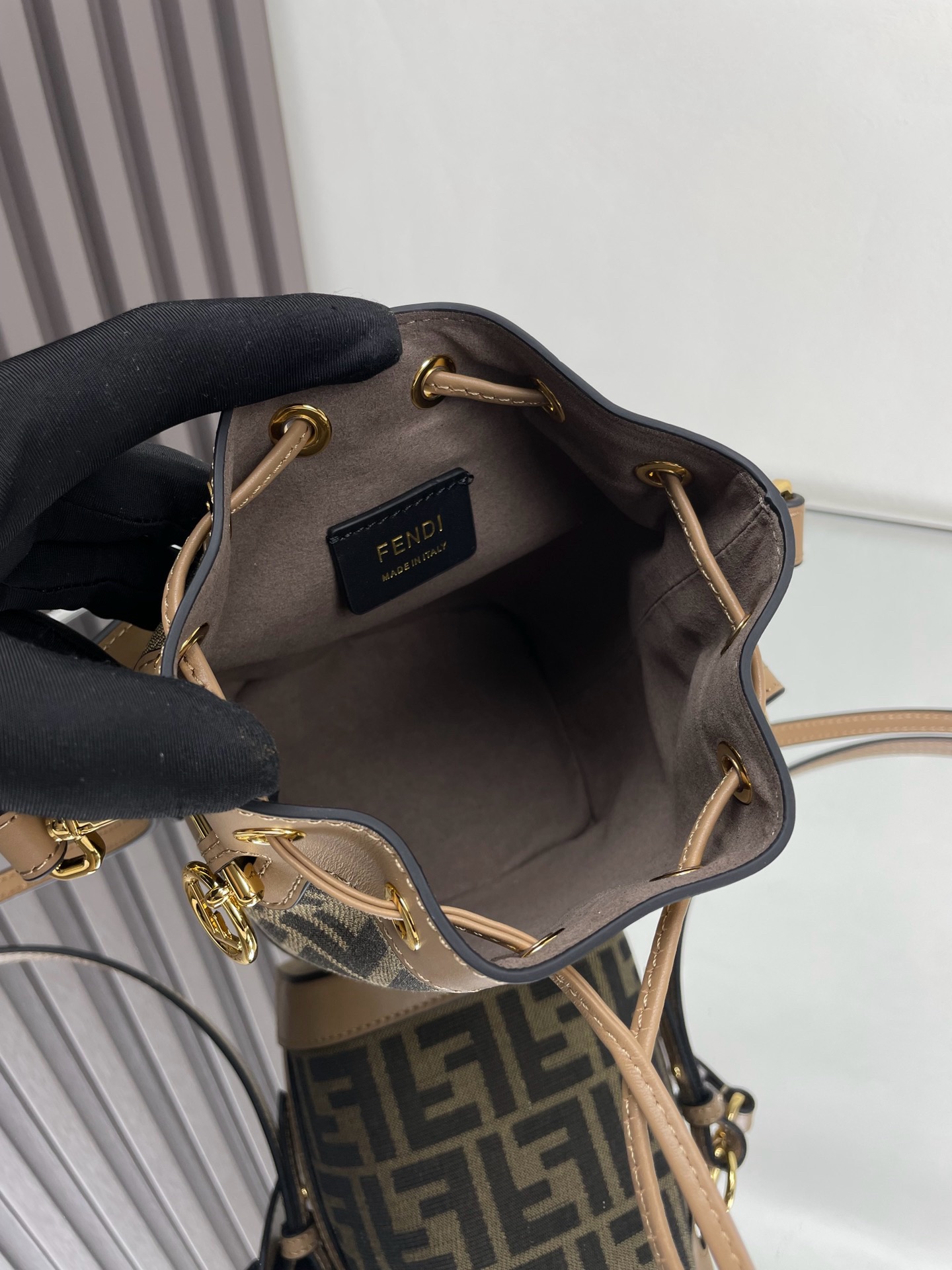 Fendi Mon Tresor Brown FF fabric mini-bag（3 colors）