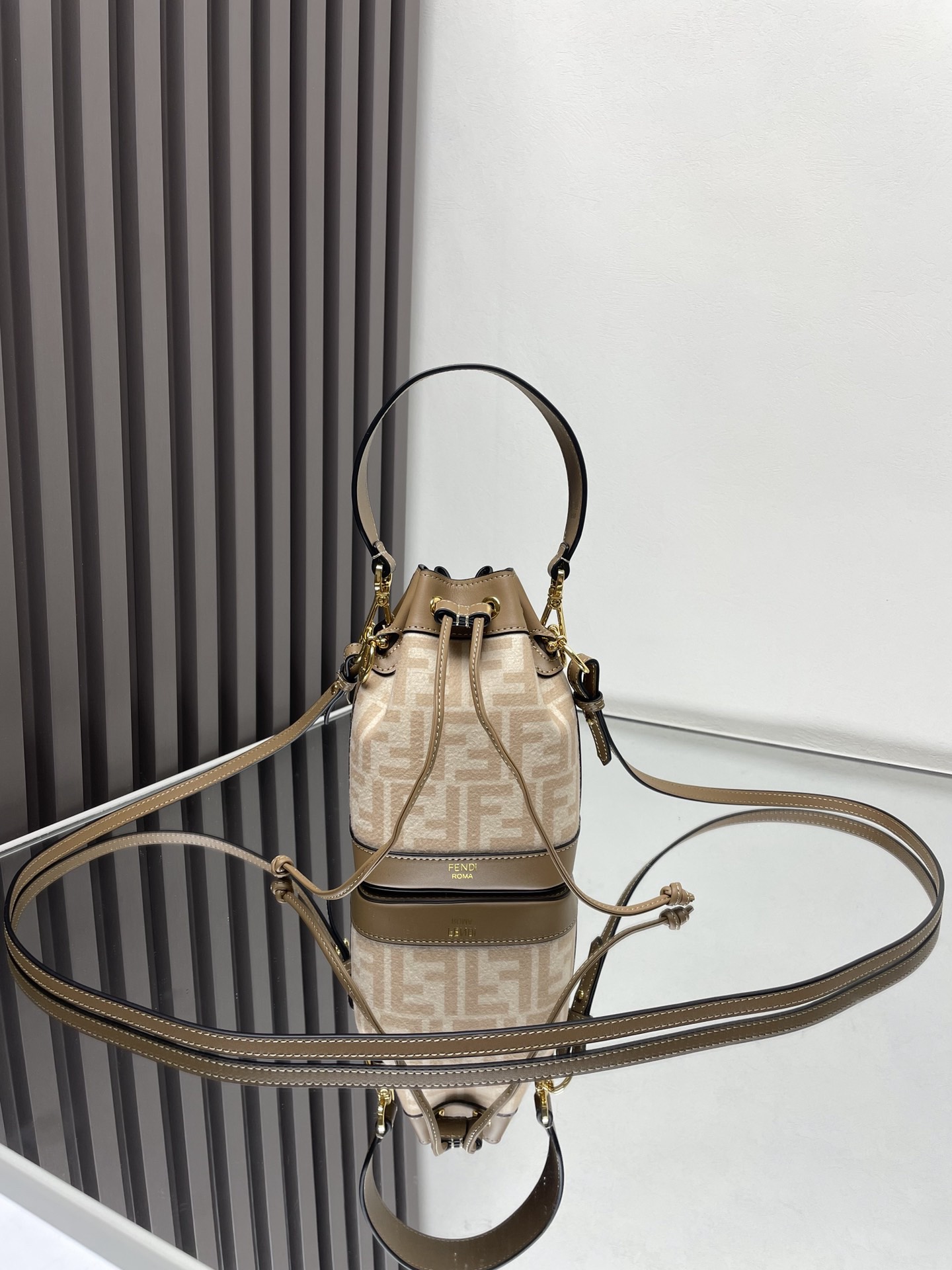 Fendi Mon Tresor Brown FF fabric mini-bag（3 colors）