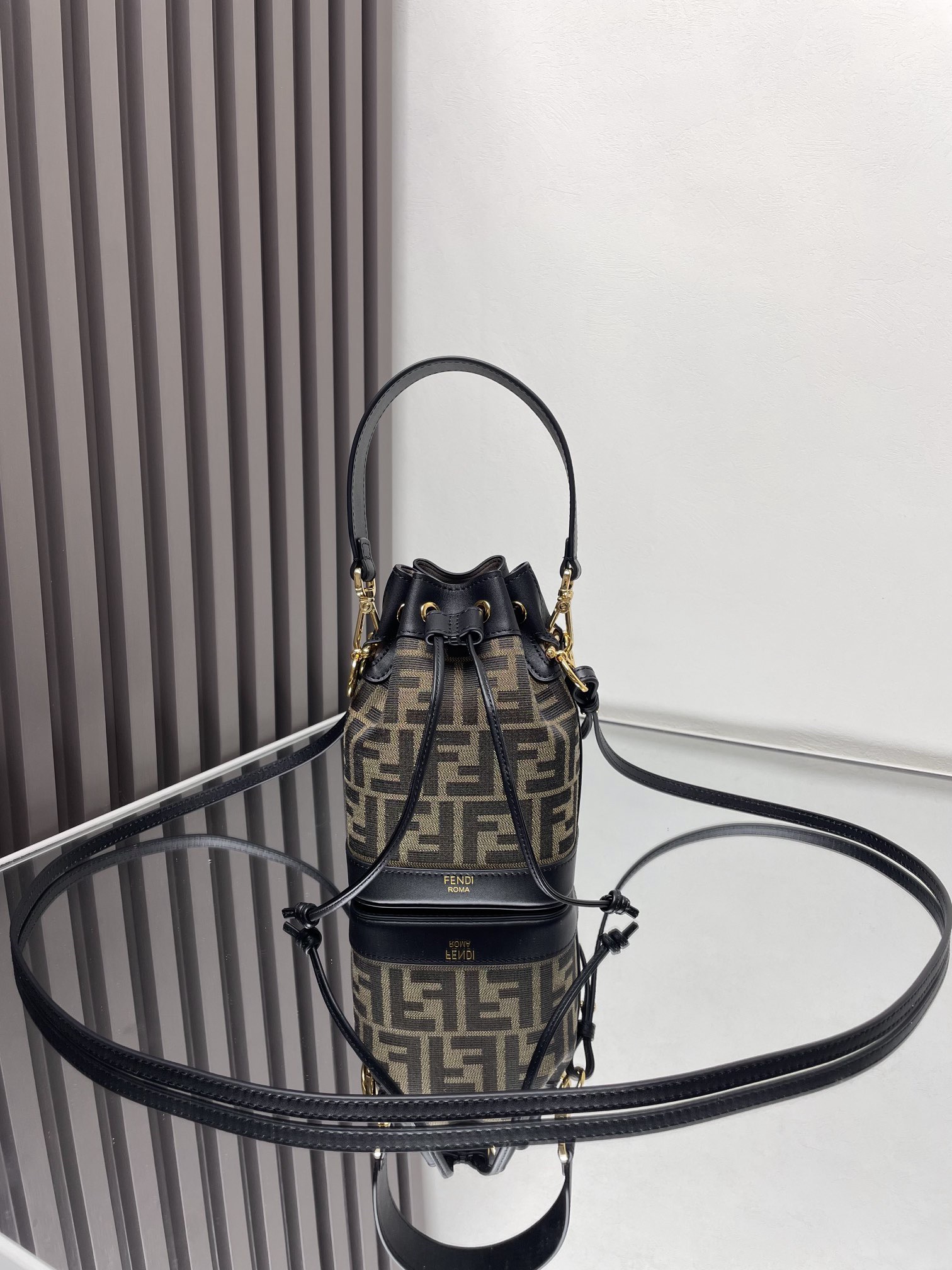 Fendi Mon Tresor Brown FF fabric mini-bag（3 colors）