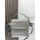 Fendi  Baguette Silver leather bag with crystal FF motif