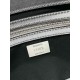 Fendi  Baguette Silver leather bag with crystal FF motif