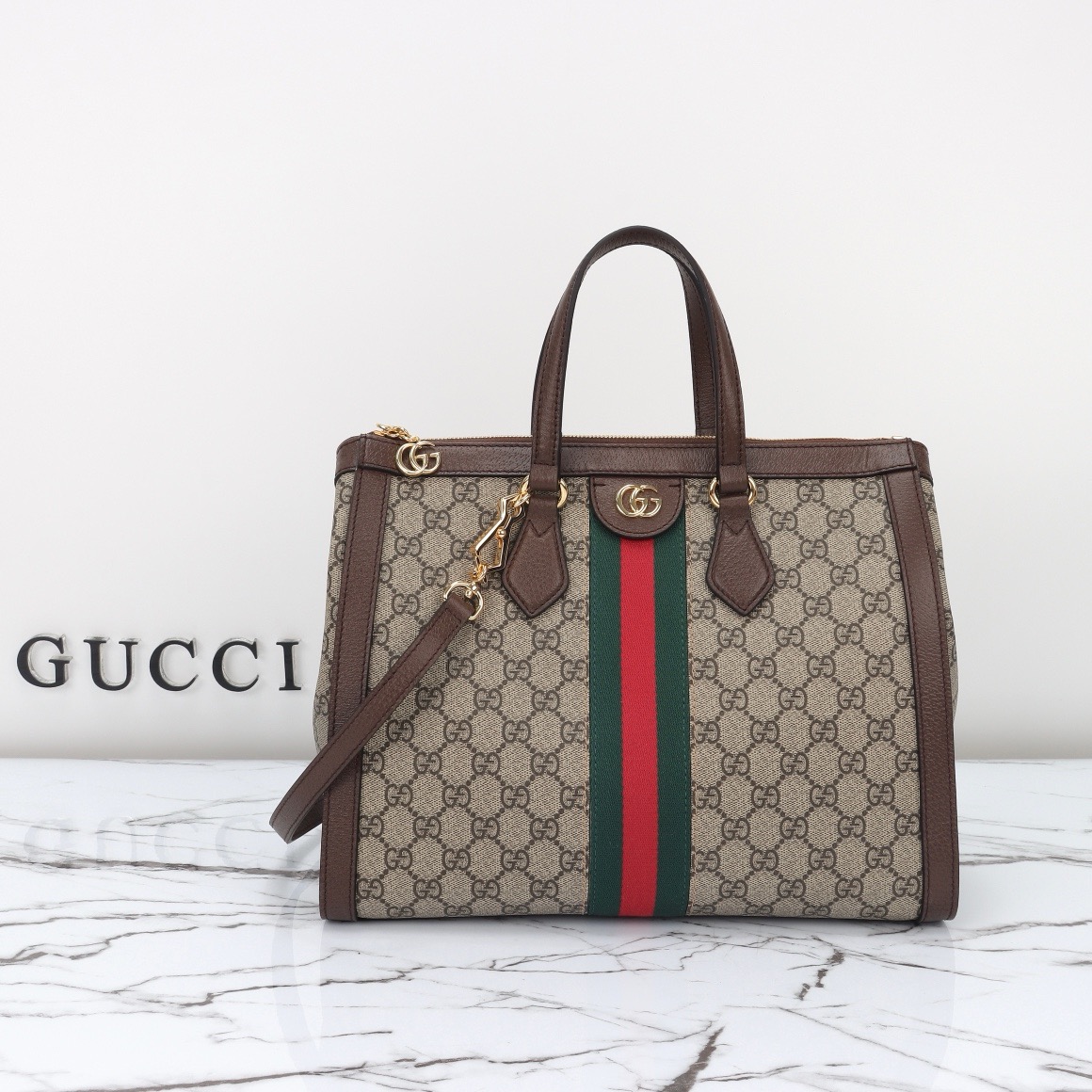 GUCCI  OPHIDIA GG MEDIUM TOTE BAG