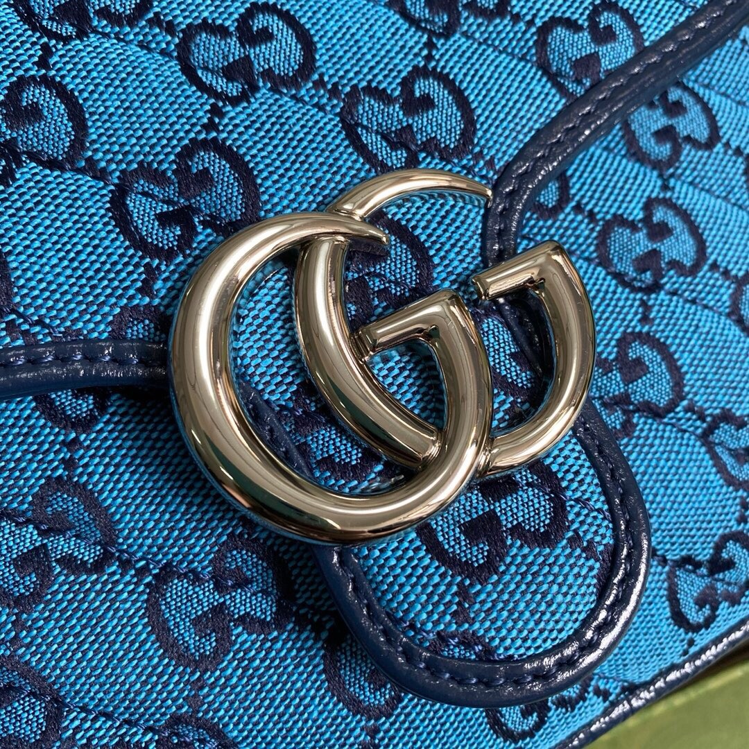 GUCCI Monogram Multicolor Matelasse Diagonal Mini GG Marmont Top Handle Shoulder (9 colors)