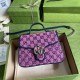 GUCCI Monogram Multicolor Matelasse Diagonal Mini GG Marmont Top Handle Shoulder (9 colors)
