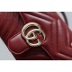 GUCCI GG MARMONT MINI SHOULDER BAG Gucci Rosso Ancora