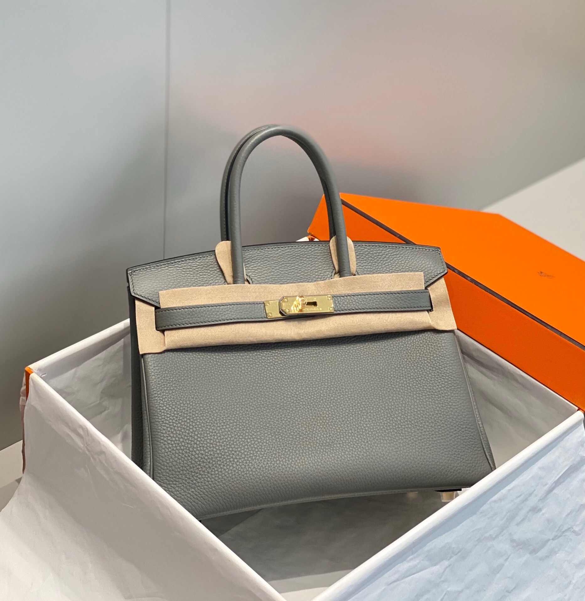   Hermes Birkin 25 & 30 & 35 Cumulonimbus gray