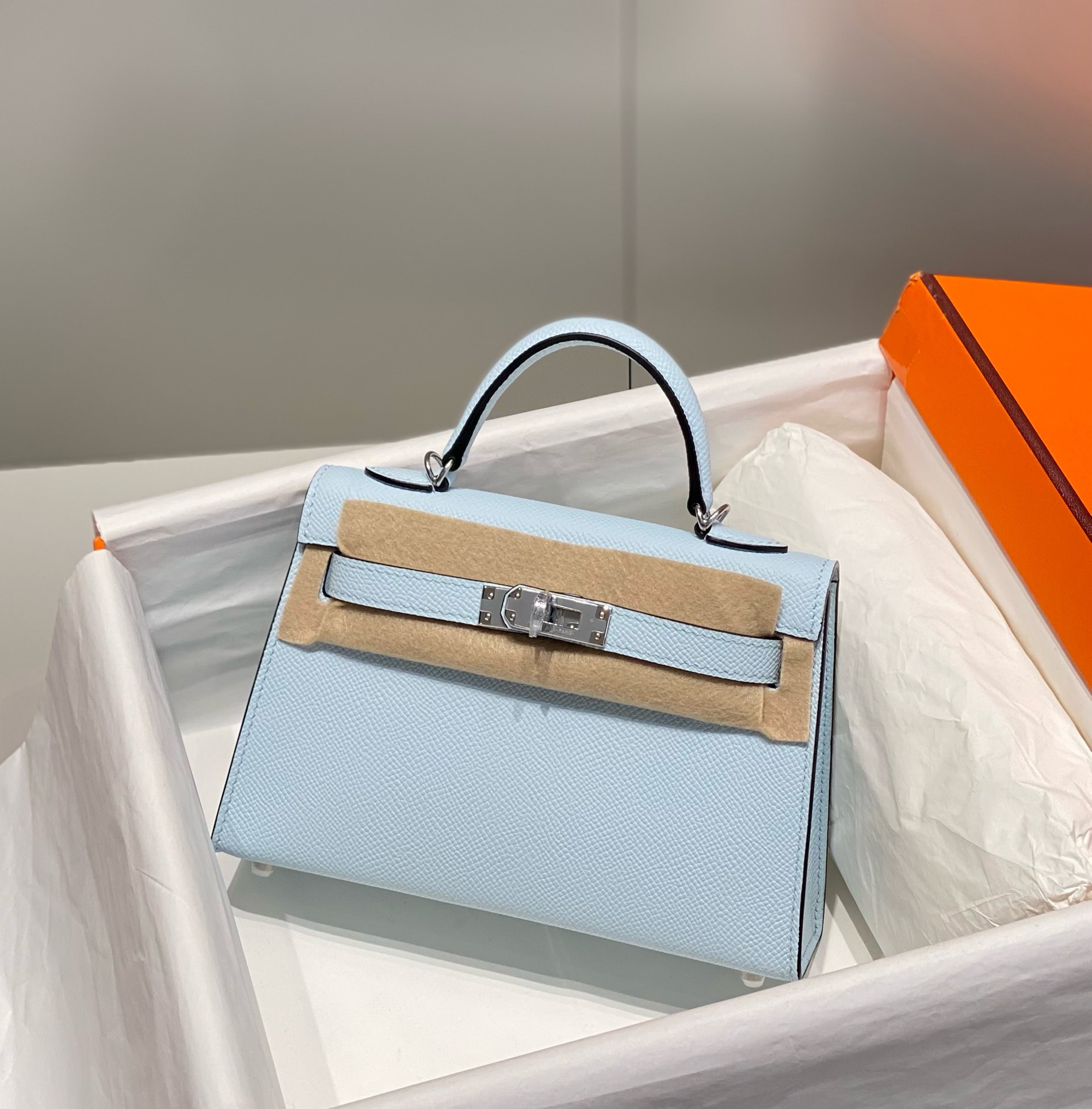 Hermès Kelly Sellier 20  Epsom Palladium Hardware