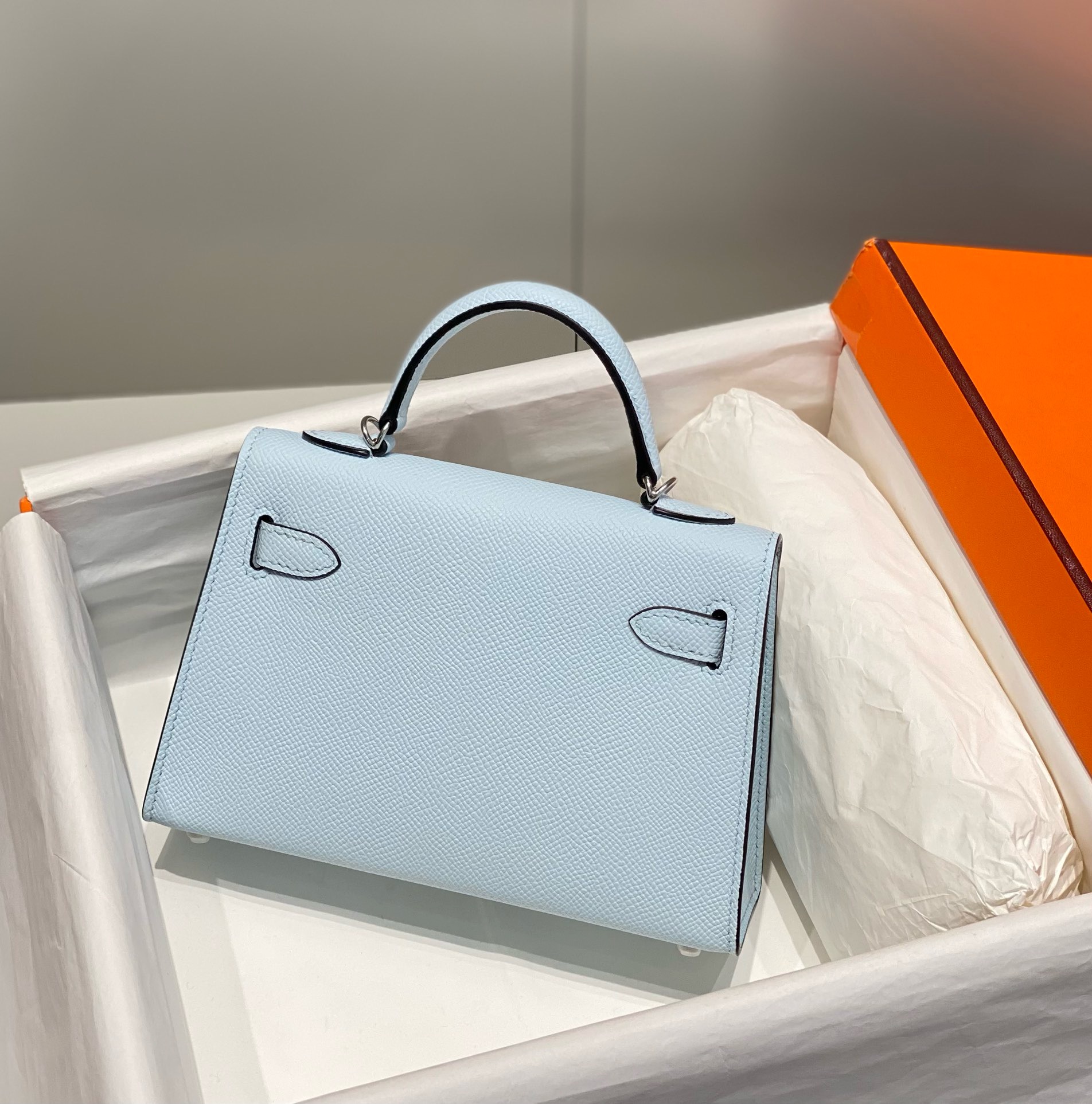 Hermès Kelly Sellier 20  Epsom Palladium Hardware
