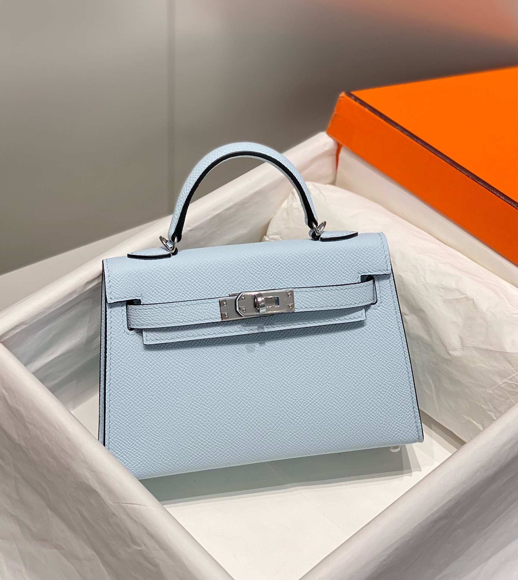 Hermès Kelly Sellier 20  Epsom Palladium Hardware