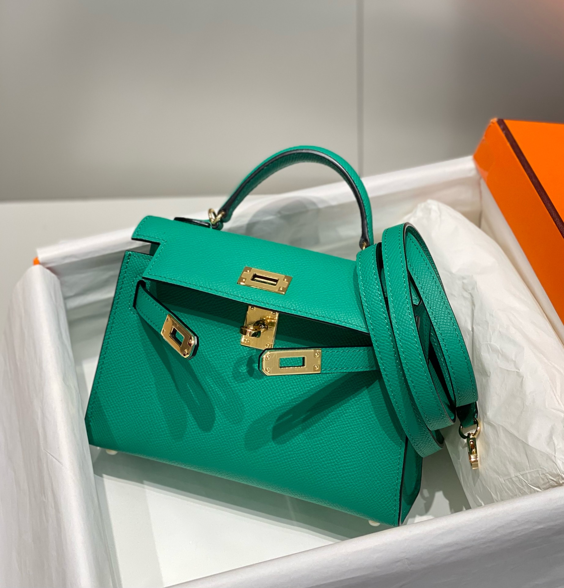 Hermès Kelly Sellier 20  Epsom Gold Hardware