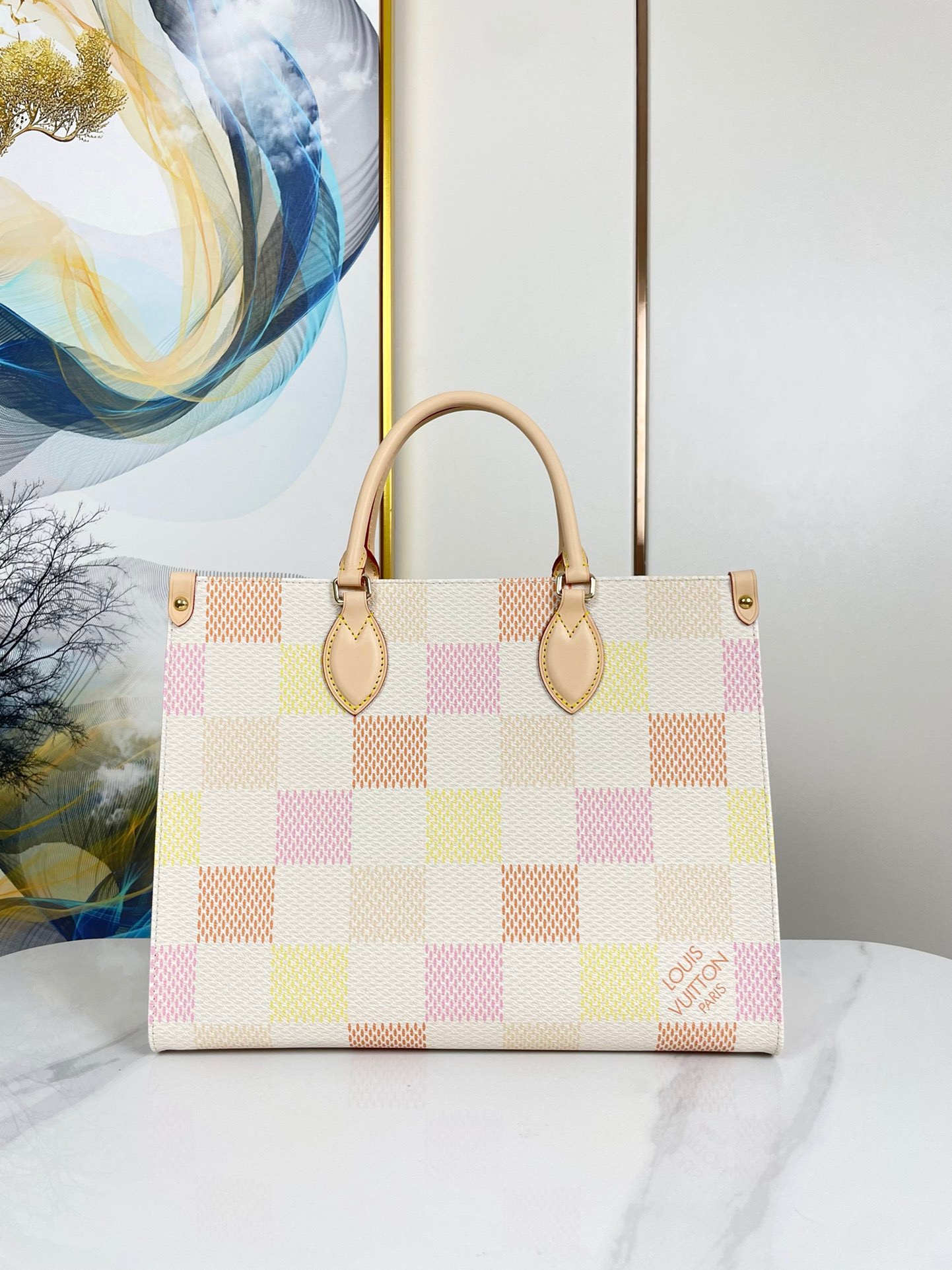LOUIS VUITTON LV  OnTheGo MM Damier Giant coated canvas  ( 2 colors)