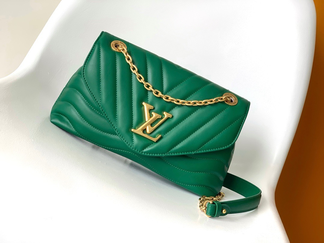 LOUIS VUITTON Calfskin New Wave Chain Bag MM Emerald ( 4 colors) 